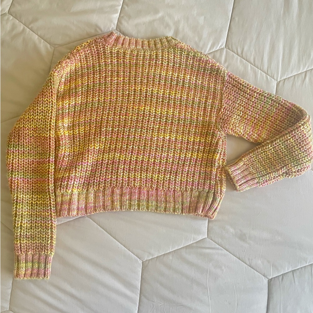 Anthropologie Ribbed Obi Melange Knit Crew Neck Sweater XS - Picture 10 of 10